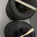 Pre Glued Plastic Wheel and Tire Rubber for Arrma Mojave Grom Mega 380 223S BLX Series Upgrade Parts Black