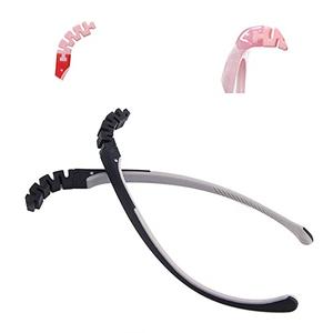 Child Eyeglass Arms 1 Pair Glasses Replacement Temple Silicone Frame Arms (Black Grey)