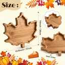 Sliner Maple Leaf Charcuterie Board Wooden Fall Serving Platter Tray Dish, 15 x 12 x 1 inches/ 38 x 30 x 2.5 cm