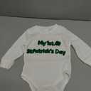 Douhoow Baby Boy St Patricks Day Outfit Infant Boy Girl My 1st St Patricks Embroidered Baby Sweatshirt Romper Pants Set (White, 0-3 Months)