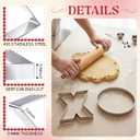 2 Pcs Extra Large Valentine's Day Cookie Cutters 8" X and O Stainless Steel Giant Cookie Cutters for Holiday Baking