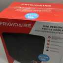 Frigidaire Mini Personal Fridge Cooler, Countertop, Holds Up to 10L/15 Cans, Brushed Black Stainless Rugged Design, Portable for Skincare, Makeup, Car, Office, Bedroom, Dorm Room, or Cabin