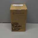 Yarra-Decor Bedside Table Lamp with USB Port - Touch Control for Bedroom Wood 3 Way Dimmable Nightstand Lamp with Round Flaxen Fabric Shade for Living Room, Dorm, Home Office (LED Bulb Included)