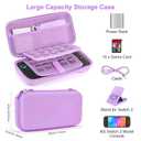 Younik Switch 2 Case Compatible with NS Switch 2 (2025), Carrying Case with 19 Game Card Slots, 4 in 1 Switch 2 Accessories Includes Shoulder Strap, Wrist Strap & Stickers (Purple)