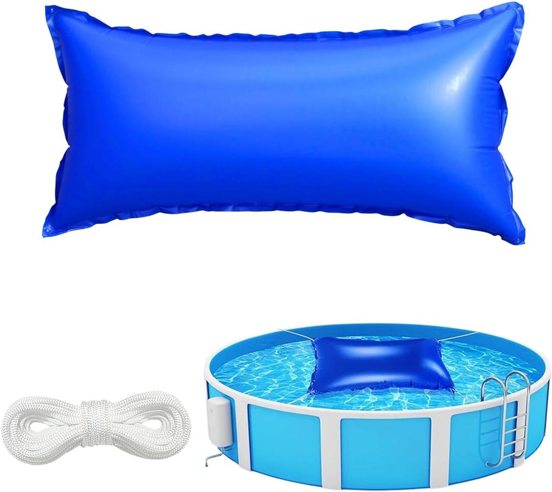 4'x8' Pool Pillows for Above Ground Pools, Winterizing Ice Equalizer 0.4mm Ultra Thick Pool Cover Air Pillow for Winter, Pool Closing Kit for Swimming Pool, 50ft Rope Included (Rectangular Style)