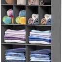 Ofiray-home 5 Tier Hanging Closet Organizer, 14 Compartments Sweater Organizer for Closet with 3 Sturdy Hooks, Closet Organizers and Storage, Wardrobe, Rv, Garment Rack, Grey, 11.8"D x 23"W x 41.5"H