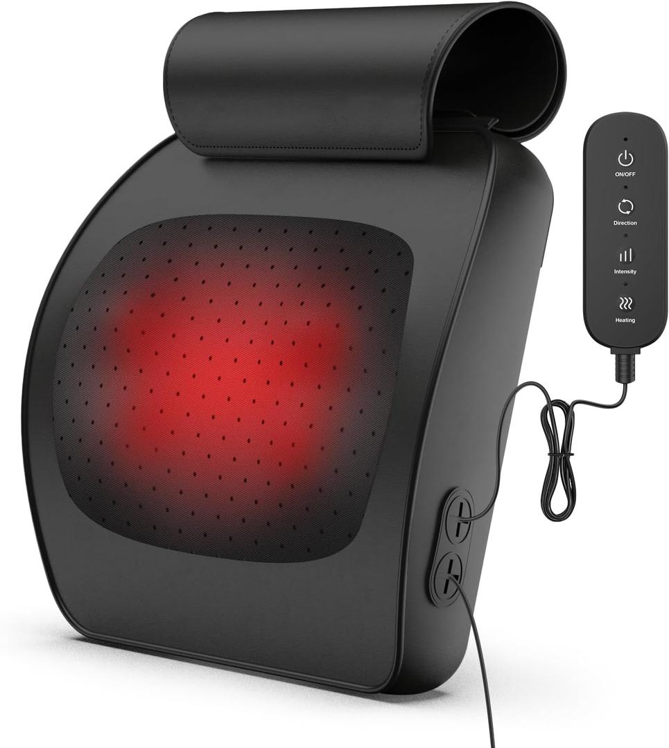 iKristin Back Massager with Heat,Shiatsu Neck Back Massager Pillow,Deep Tissue Kneading Back Massage,Massage Pillow for Shoulders,Legs,Foot,Body Muscle Relief,Neck Massager for Women/Men/Dad/Mom