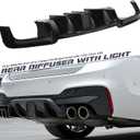 Rear Bumper Lip Diffuser W/Light for BMW M5 F10 M Sport 5 Series 2010-2016