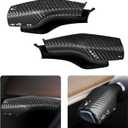 Steering Lever Cover for Tesla Model 3 Model Y 2017-2024, Carbon Fiber Pattern Car Gear Shift Cover, Steering Wheel Cover Tesla Model 3 Model Y 2024 Accessories(Matt Carbon Fiber Pattern)