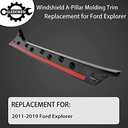 Windshield Trim Molding A-Pillar Set, Compatible with 2011-2019 Ford Explorer, Front Inner Left Driver, BB5Z7803145AA BB5Z-7803137-AA BB5Z-7803137-AB 926-450 BB5Z-7803145-AA Window Accessories, INNER ONLY