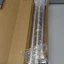 Silver Shower Curtain Rod Spring Tension, Stainless Steel Tension Curtain Rods No Drilling Required, Rust Free Shower Rods for Bathroom, Non-Slip Shower Tension Rod, Adjustable Curtain Rod (28 - 74)