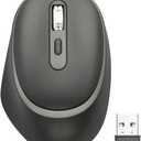 TEZER Wireless Mouse for Laptop, 2.4G Portable Computer Mouse, Ergonomic Design, USB Receiver, for Laptop, PC, Computer, Chromebook, Notebook, (BLACK3)