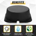 Tuanse 10 Pack Recessed Light Cover for Attic Insulation, Fire Resistant Can Covers for 6 Inch Lighting Fixtures, 8.6 x 8.6 x 2.9 Inch, Reduce Heat Loss & Air Leakage, Easy Install (Black)