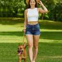 Liloak Womens Pack of Washed Denim Jean Shorts Mid Rise Casual Ripped Frayed Hem Summer Hot Shorts Pack (M)