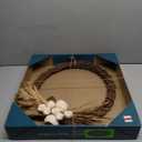 Harvest Dried Floral Wreath, Pancho Ring, Rahul Cut and Bell Cup, 3.14 in H x 19.6 in Dia, For Indoor and Covered Outdoor Use