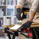 Comfy Package Black Nitrile HEAVY DUTY 6 Mil. Chemical Resistance, Latex & Powder Free, Textured Fingertips Disposable Gloves (Large)