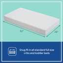 Sealy Baby Refresh Breathable 2 Stage Waterproof Crib Mattress Plus Toddler Bed Fit, Removable Knit Cover, GREENGUARD Gold Certified, Safety & Quality Tested, Made in USA, 52X28 -White