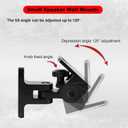BS-218pro Universal Speaker Wall Mount for Small Speakers ,Vertical 120, Horizontal 180Adjustment,Hold up to 30lbs,Compatible with Bose, JBL, KEF, Klipsch, Sony & Others(2 Packs Black)