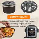 6.5QT Air Fryer Crisper Plate for Ninja OL500/OL501 Foodi Pressure Cooker & Air Fryers, Upgraded Grill Plate Pan Crisper Tray Rack Grate Grid Shelf for Ninja 6.5QT Air Fryer, Dishwasher Safe