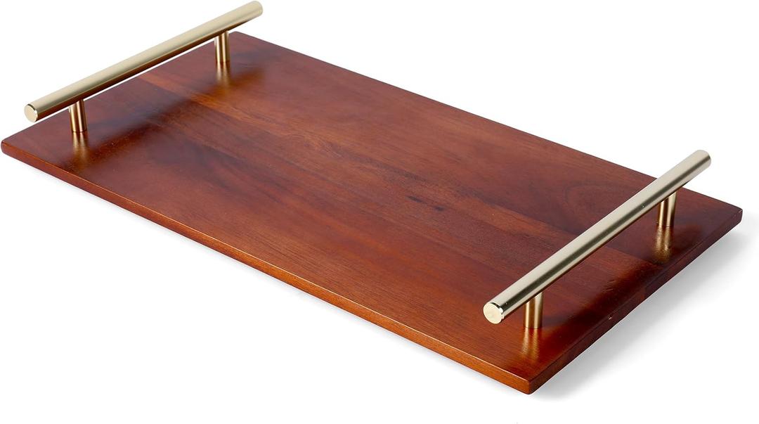 Acacia Wood Cutting Board with Removable Gold Handles | Cheese Boards, Challah Board, Charcuterie Board. A Multi-Use Board for Cutting, Serving & Decor | Perfect Chopping Boards for Kitchen.