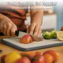 VOCOSTE Double-Sided Pure Titanium Cutting Board, Hygienic Kitchen Board for Meat, Fruits & Vegetables, Dishwasher Safe, 15.2"L x 10.4"W x 0.55"H