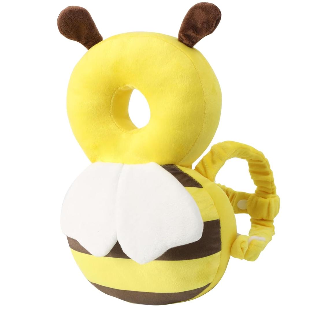 Baby Head Protector Backpack - Soft & Lightweight Head Protection Pad for Bebe Walking and Crawling(Bee)