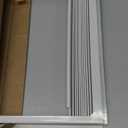 Window AC Side Panel with Frame Set,Air Conditioner Accordion Filler Curtain Replacement for Window AC Units,Fits Most 5,000 BTU Units,White,2 Pack