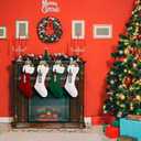 XIMISHOP 6PACK Christmas Stockings,18Inches Large Cable Knitted Stocking Personalized Xmas Hanging Stocking Decorations with Name Tags for Holiday Christmas Party Family Decor, Green Red White