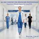 Nurse Yard Compression Socks for Nurses - Women & Men - 20-30mmHg Graduated Compression, Zero-Toe Compression, For Medical Staff, Nursing, Athletic Support Such As Running, Cycling, Hiking - 1 Pair S-M