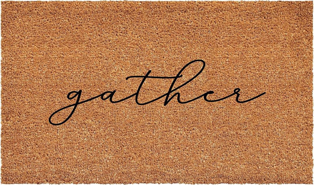 Calloway Mills Gather Doormat, (Tan/Black, 17" x 29" x 0.60")