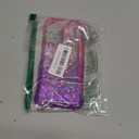 for Samsung Galaxy A03S Case with Glass Screen Protector for Women Girls,Glitter Bling Flowing Liquid Sparkle Cute Soft TPU Shockproof Protective Phone Case for Samsung Galaxy A03S-Pink/Purple