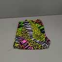 Multi Color Animal Print Bright Leggings 1980s Pants Zebra Cheetah Costume (Large)
