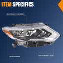 Headlights Compatible with Nissan Rogue 2017 2018 2019 Headlamp