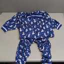 LovinPet Large Dog PJS Clothes: Wound Care/Post Surgery Mastiff Shirt, Lightweight Stretchy Knit Dog Pajamas, Mermaids & Unicorns Blue and White Print, Mastiff Pajamas, Pet PJ's /3XL