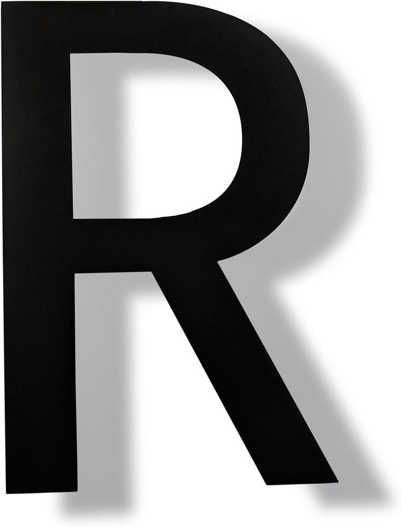 BetLight Large House Letter- 12 Inch High Rustproof Stainless Steel Distinguished Home Address Letter-Floating Designed Building Address Letter for the Modern Home/Letter R