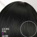 Quantum Love Straight Short Bob Wig Natural Black Side Part Layered Straight Bob Short Wigs for Women Synthetic Hair Glueless Realistic Hairline(Natural Black 10inch)
