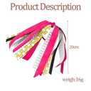 Softball Hair Ties with Ribbons Pink Hair Accessories for Women Softball Ribbon Hair Band Tassels Ponytail Holders Cheer Hair Bows for Girls Softball Streamers for Hair Scrunchie for Cheerleaders
