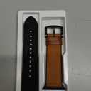 OUHENG Leather Bands Compatible with Apple Watch Band 49mm/46mm/45mm/44mm/42mm, Sweatproof Leather Rubber Hybrid Strap for iWatch Ultra 3/2/1 Series 11 10 9 8 7 6 5 4 3 2 1 SE 3/2/1, Brown/Black