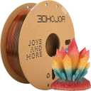 3DHoJor Transparent Multi Rainbow Color Gradient Change PLA 1.75mm 1KG 3D Printing Filament Crystal Rainbow PLA Clear PLA Filament with Cardboard Spool-Maple Leaf