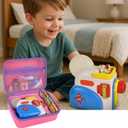 Case Compatible with Little Tikes for Story Dream Machine Books Starter Set, Toys Protective Container for Little Tikes for Storytime Audio Play Real for Littles Character Collection (Box Only), Pink