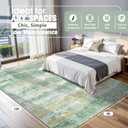 Aelenmu 9x12 Area Rugs for Living Room Washable Bedroom Dining Room Green