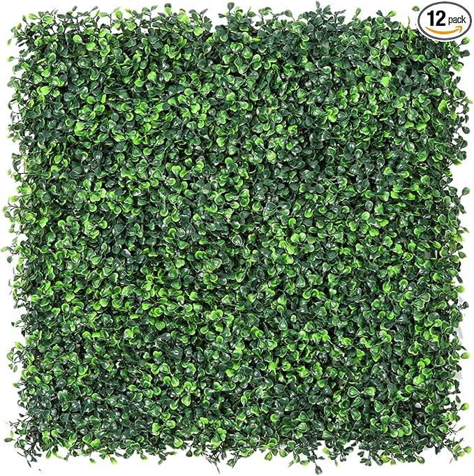 Sunnyglade 12 Pieces 20"x 20" Artificial Boxwood Panels Topiary Hedge Plant
Boxwood Panels Privacy Hedge Screen Sun Protected Suitable for Outdoor, Indoor, Garden, Fence, Backyard and Decor