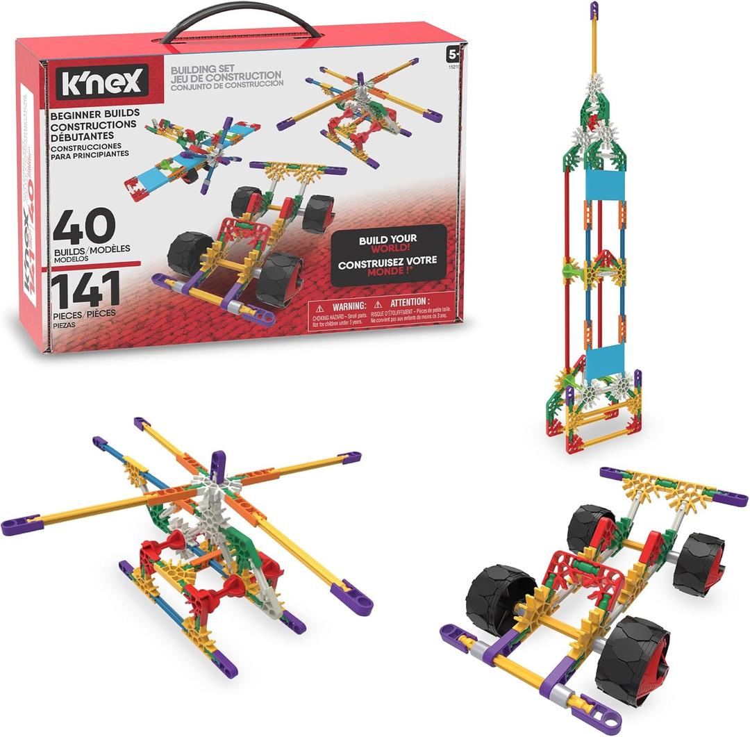 K'NEX - 40 Model Building Set 141 Pieces, STEM Toy, Engineering Play, Creative Construction Ages 5+