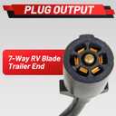 56601 Upgraded 6-Foot 7-Pin Trailer Wiring Harness Extension Compatible with RV Blade Trailer Replacement