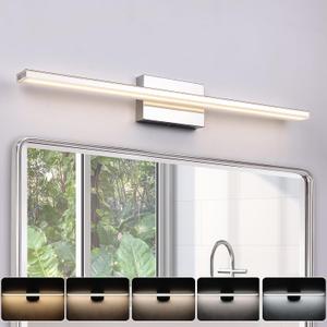 LED Modern Bathroom Vanity Light Fixtures 24W Dimmable 5CCT LED Vanity Light Bar Over Mirror Matte Black Wall Light for Bathroom 31.5 inch Long