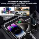 2 x Retractable Car Charger 4 in 1 Fast Car Phone Charger 60W Dual Lightning USB Type C Car Charger Retractable Cords Compatible with Apple iPhone 14 13 12 11 Pro/XS/XR/Mini/X/iPad/AirPods