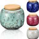 Sieral Set of 4 Ceramic Small Urns for Human Ashes Sharing Keepsakes Cremation Mini Urns Human and Pet Ashes Funeral Container with Box and Lining for Memorial Your Loved One Lost, 4 Colors (Elegant)