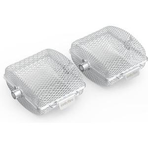 Onlyfire Rotisserie Grill Basket, 2 Pack Stainless Steel Rotisserie Accessory for Any Grill, Fits for 1/2" Hexagon, 3/8" Hexagon, 3/8" Square & 5/16" Square Spit Rod, Global Patent