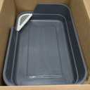Extra Large Cat Litter Box with High Sides,Cats Boxes for Indoor Cats,Cat Litter Pan for Kitty,Litter Box with Low Entry,Easy to Clean,Anti-Splashing,23.6" x15.7" x5.9" (Grey)