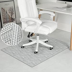 RccugmatS Chair Mat for Hardwood & Tile Floor, 36" x 48" Heavy Duty Office Chair Mat for Rolling Chairs Easy Glide, Anti Slip, Non-Curve, Floor Protector for Home Office, Diamond Gray